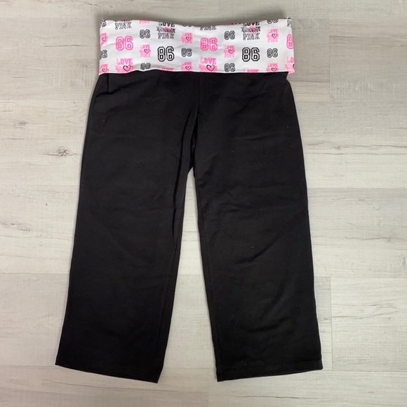 PINK Cropped Foldover Leggings - Picture 2 of 3